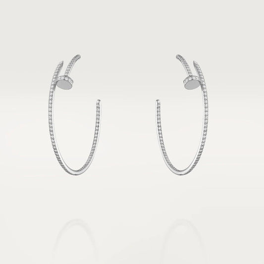 LUXEIFY JUSTE EARRINGS FULL DIAMONDS 1.8MM