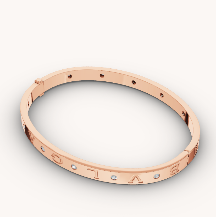 LUXEIFY ZERO 1 PINK GOLD 12 DIAMONDS BRACELET
