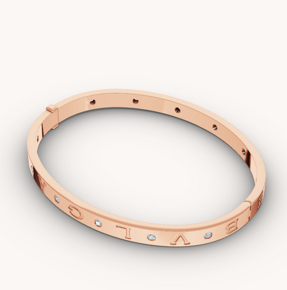 LUXEIFY ZERO 1 PINK GOLD 12 DIAMONDS BRACELET