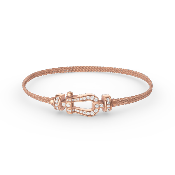 LUXEIFY FORCE SMALL HORSESHOE  DIAMOND CHAIN ROPE BRACELET