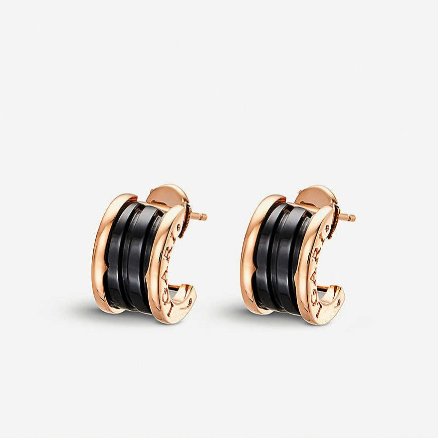LUXEIFY ZERO 1 PINK GOLD CERAMIC EARRINGS