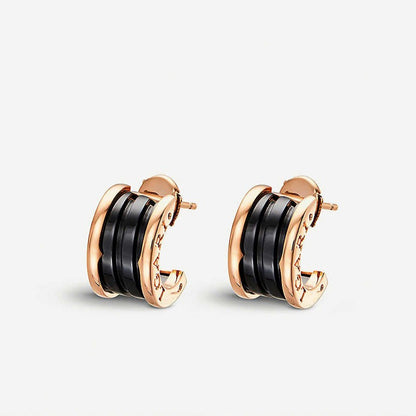 LUXEIFY ZERO 1 PINK GOLD CERAMIC EARRINGS