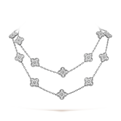 CLOVER 20 MOTIFS DIAMOND SILVER