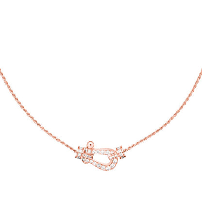 LUXEIFY FORCE 10 PINK GOLD DIAMOND NECKLACE