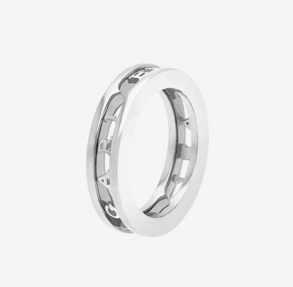 LUXEIFY ZERO 1 ONE-BAND WITH OPENWORK LOGO SPIRAL RING
