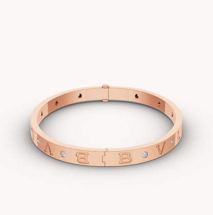 LUXEIFY ZERO 1 PINK GOLD 12 DIAMONDS BRACELET