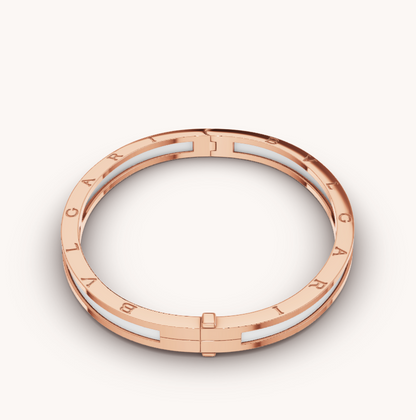 LUXEIFY ZERO 1 PINK GOLD WITH WHITE CERAMIC BRACELET