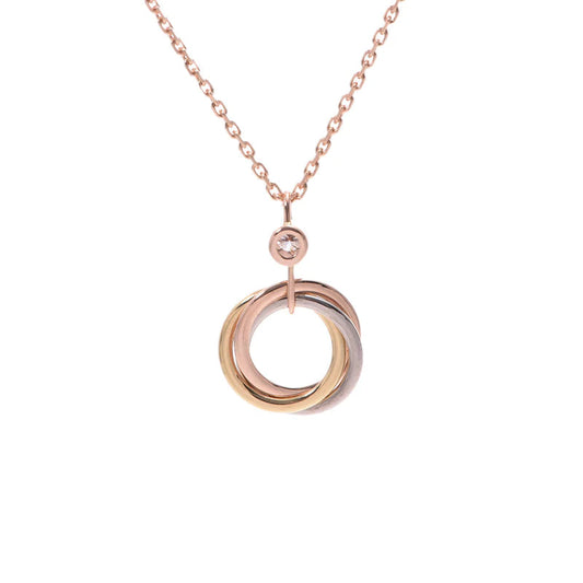 LUXEIFY TRINITY SILVER GOLD PINK GOLD NECKLACE