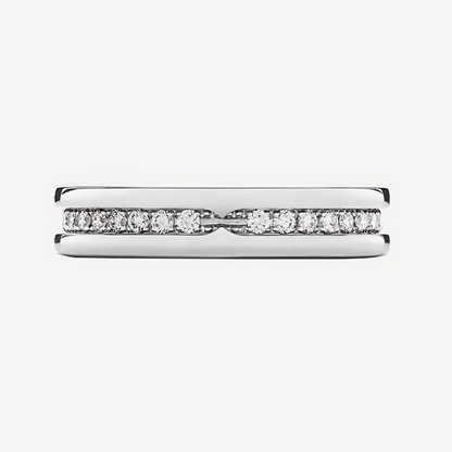 LUXEIFY ZERO 1 ONE-BAND PAVED DIAMONDS ON THE SPIRAL RING