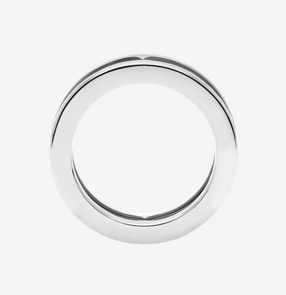 LUXEIFY ZERO 1 ONE-BAND WITH OPENWORK LOGO SPIRAL RING