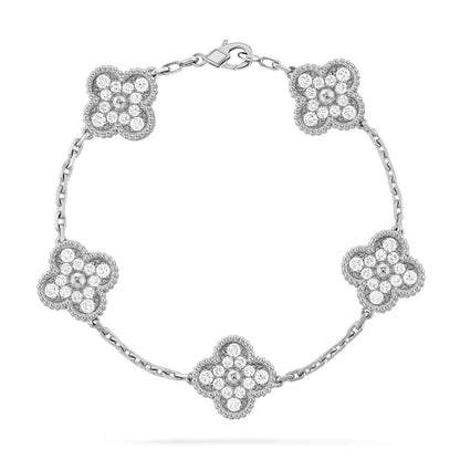 CLOVER 5 MOTIF FULL DIAMOND BRACELET COLLECTION