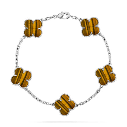 CLOVER 5 MOTIFS TIGER EYE BRACELET COLLECTION