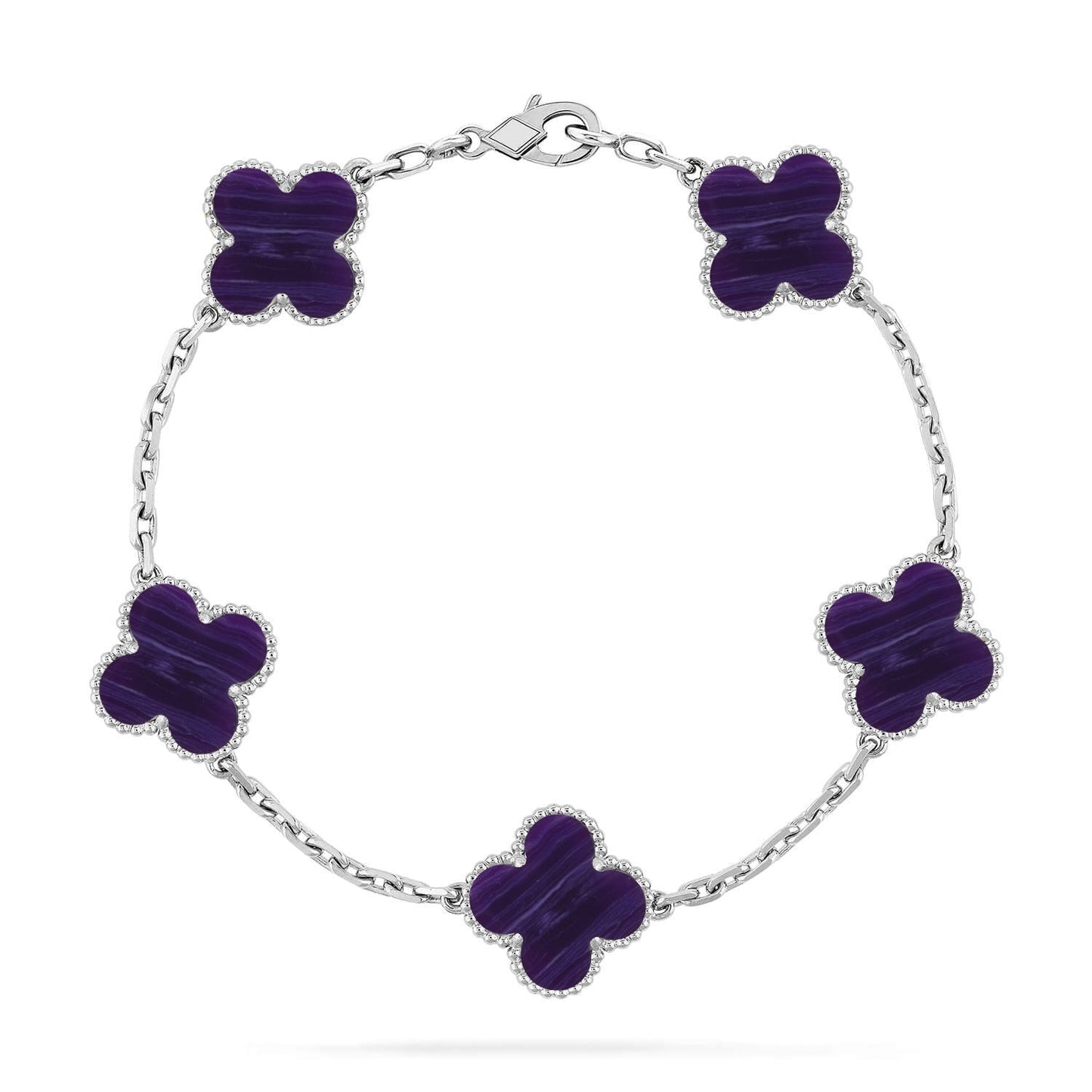 CLOVER 5 MOTIF PURPLE STRIPES BRACELET COLLECTION