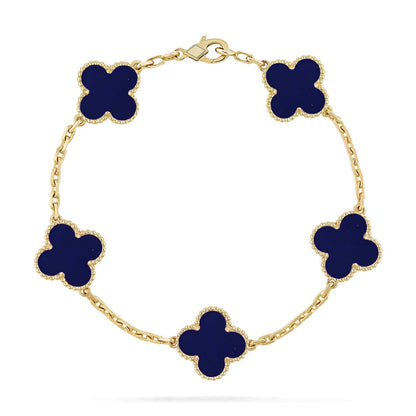 CLOVER 5 MOTIF LAPIS LAZULI BRACELET COLLECTION