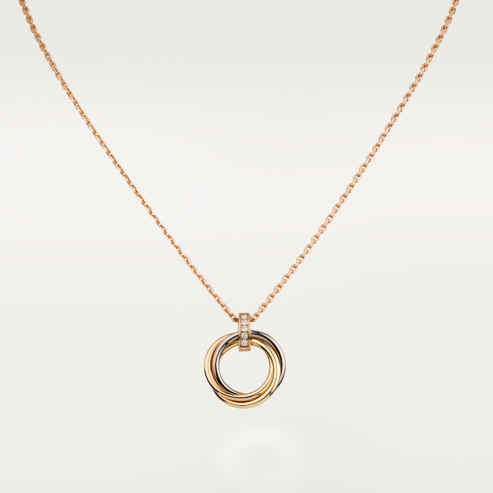 LUXEIFY TRINITY NECKLACE GOLD  DIAMONDS