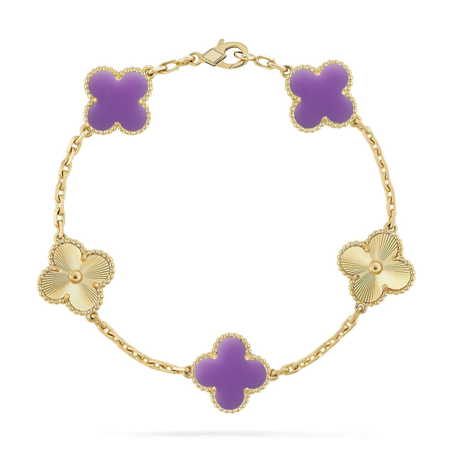 CLOVER 5 MOTIF LIGHT PURPLE BRACELET COLLECTION