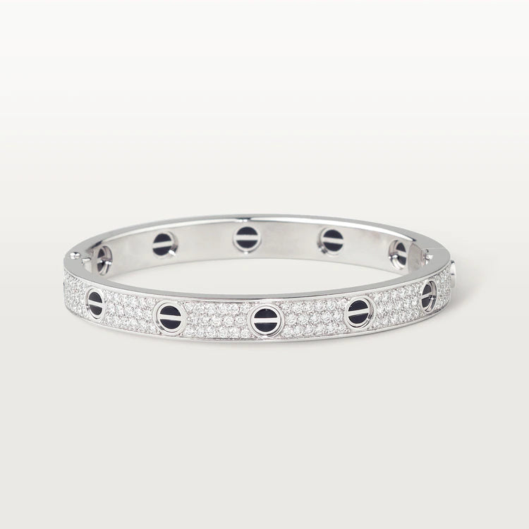 LUXEIFY LOVE BRACELET 6.1MM DIAMOND-PAVED CERAMIC