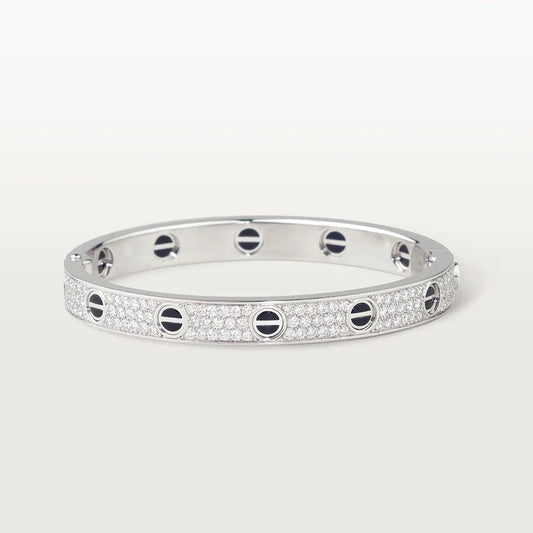 LUXEIFY LOVE BRACELET 6.1MM DIAMOND-PAVED CERAMIC