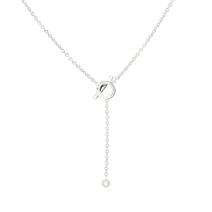 LUXEIFY FINESSE SILVER DIAMOND NECKLACE