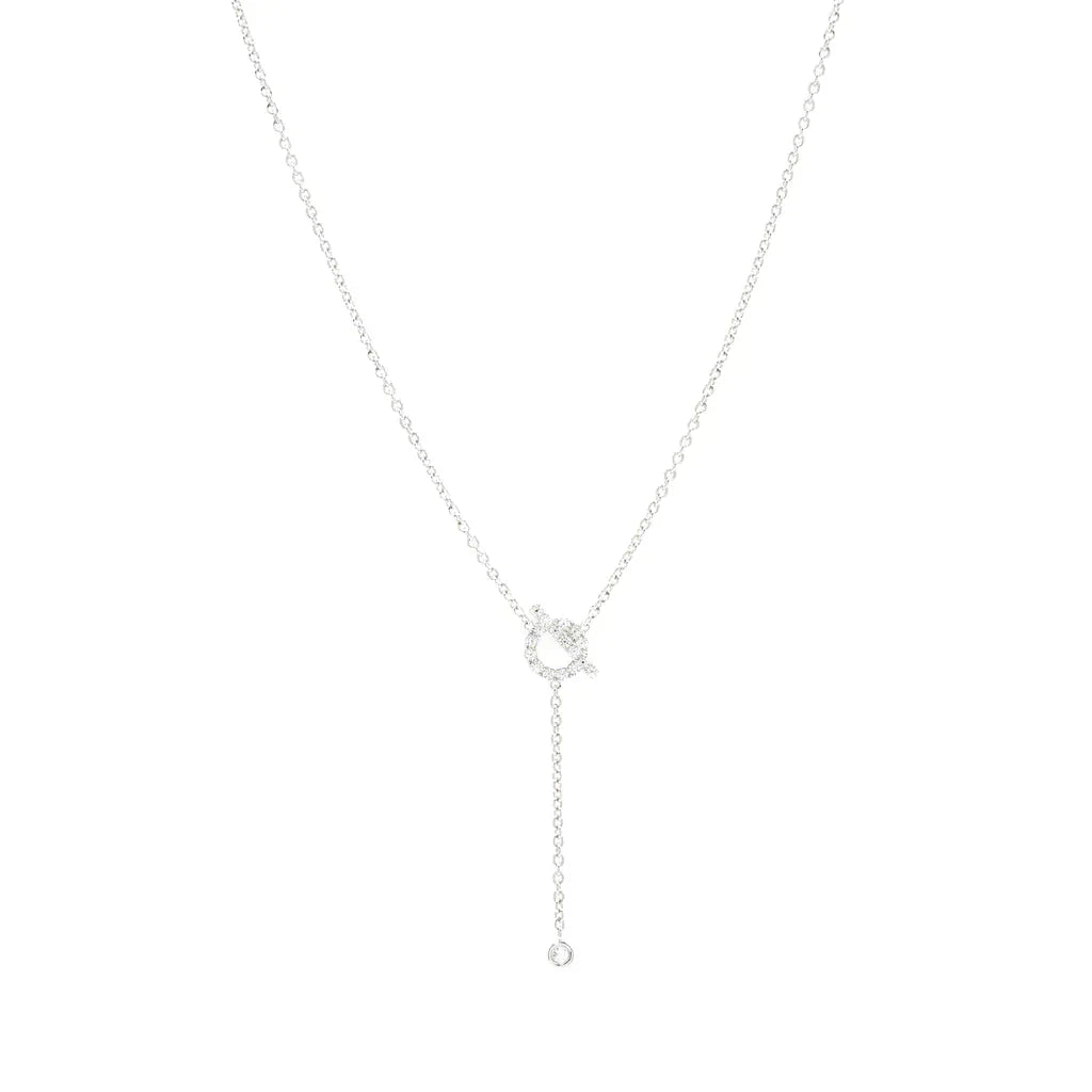 LUXEIFY FINESSE SILVER DIAMOND NECKLACE