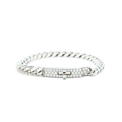 LUXEIFY KELLY CHAIN SILVER DIAMOND BRACELET