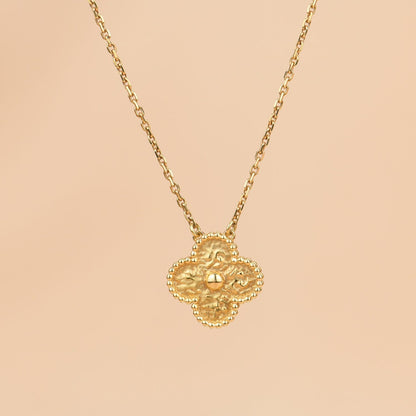 CLOVER 15MM  BRONZING NECKLACE