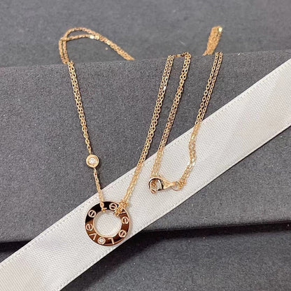 LUXEIFY LOVE NECKLACE 16MM 2 DIAMONDS