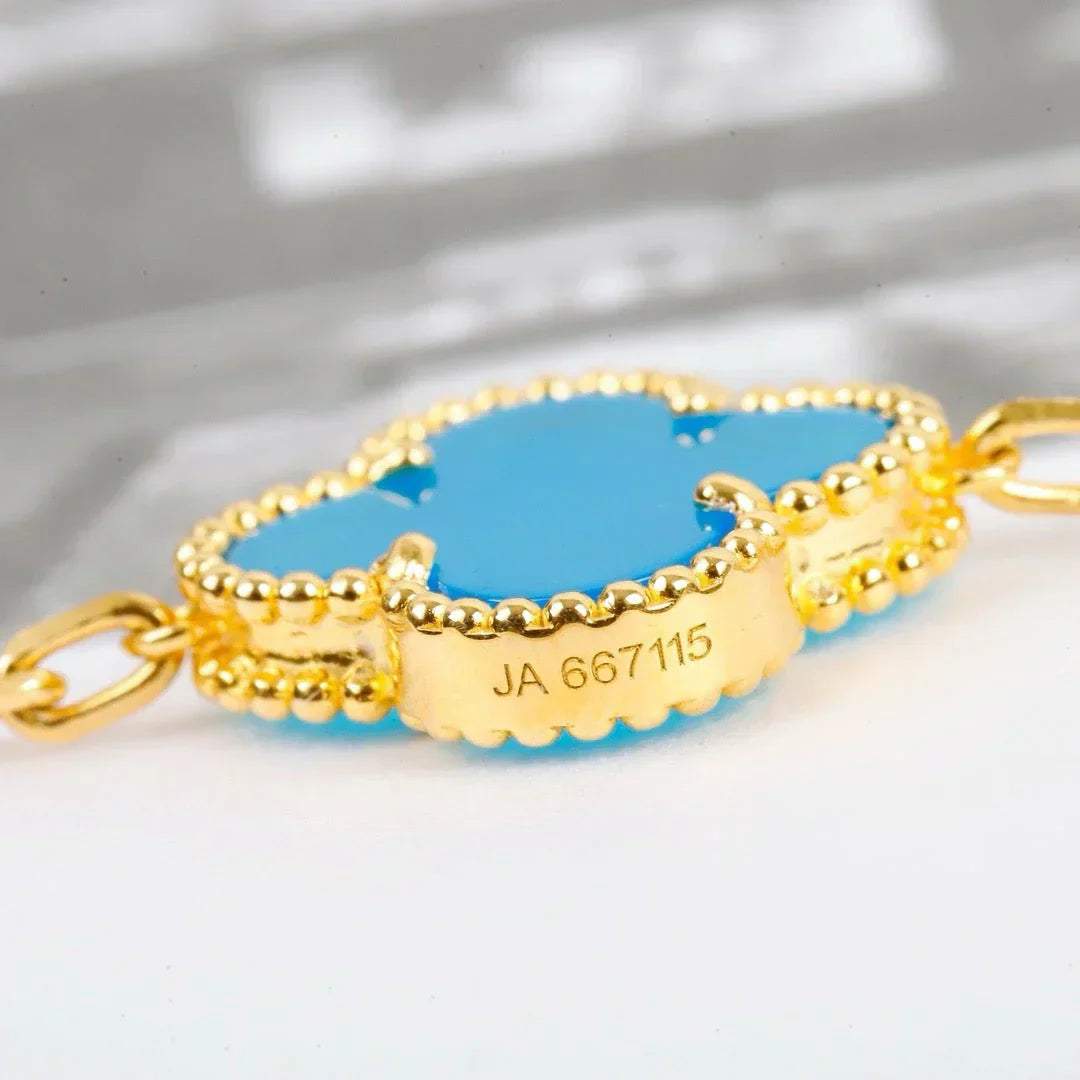 CLOVER 5 MOTIF TURQUOISE BRACELET COLLECTION