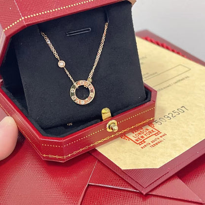 LUXEIFY LOVE NECKLACE 16MM 2 DIAMONDS