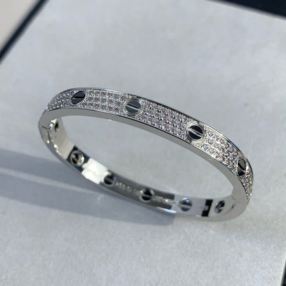 LUXEIFY LOVE BRACELET 6.1MM DIAMOND-PAVED CERAMIC