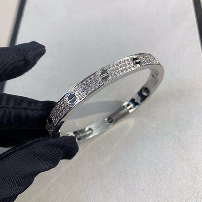 LUXEIFY LOVE BRACELET 6.1MM DIAMOND-PAVED CERAMIC