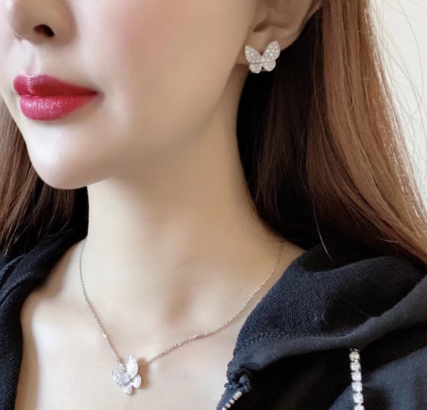 BUTTERFLY ALL DIAMOND EARRINGS