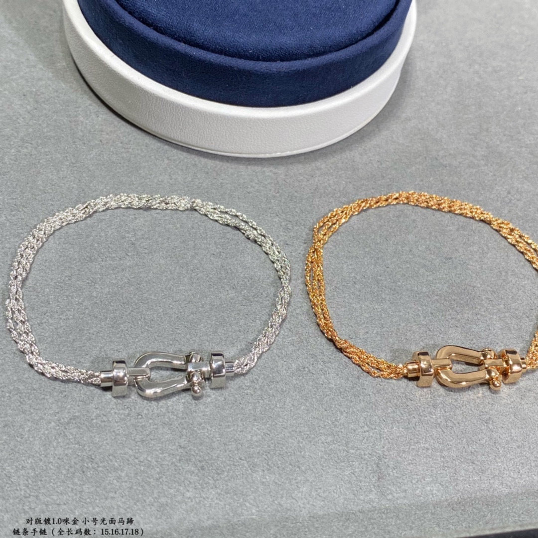 LUXEIFY FORCE SMALL HORSESHOE  DIAMOND CHAIN ROPE BRACELET
