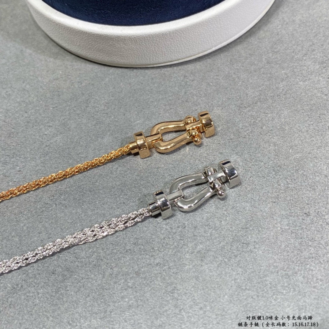 LUXEIFY FORCE SMALL HORSESHOE  DIAMOND CHAIN ROPE BRACELET