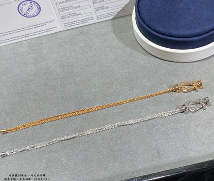 LUXEIFY FORCE SMALL HORSESHOE  DIAMOND CHAIN ROPE BRACELET