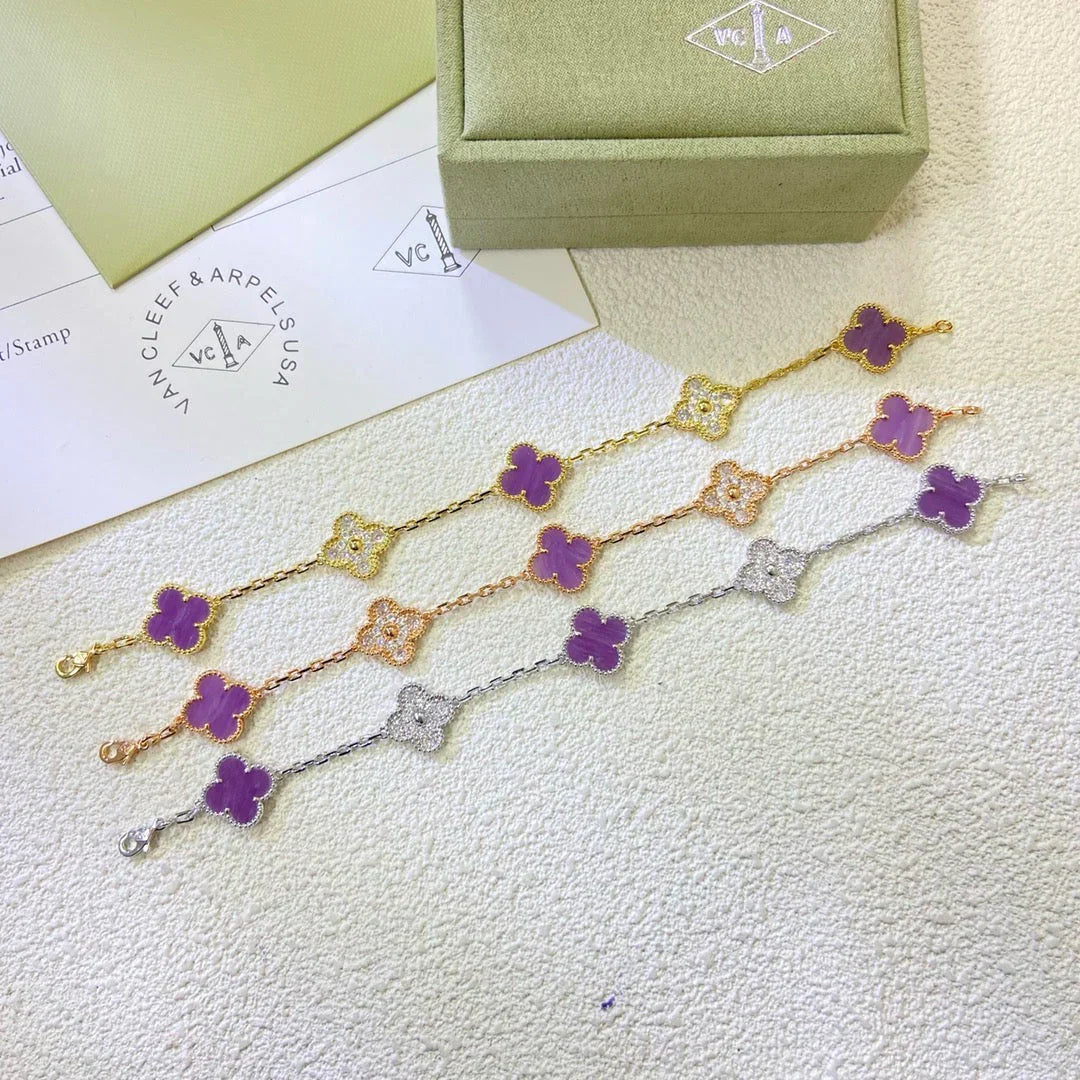 CLOVER 5 MOTIF VIOLET BRACELET COLLECTION