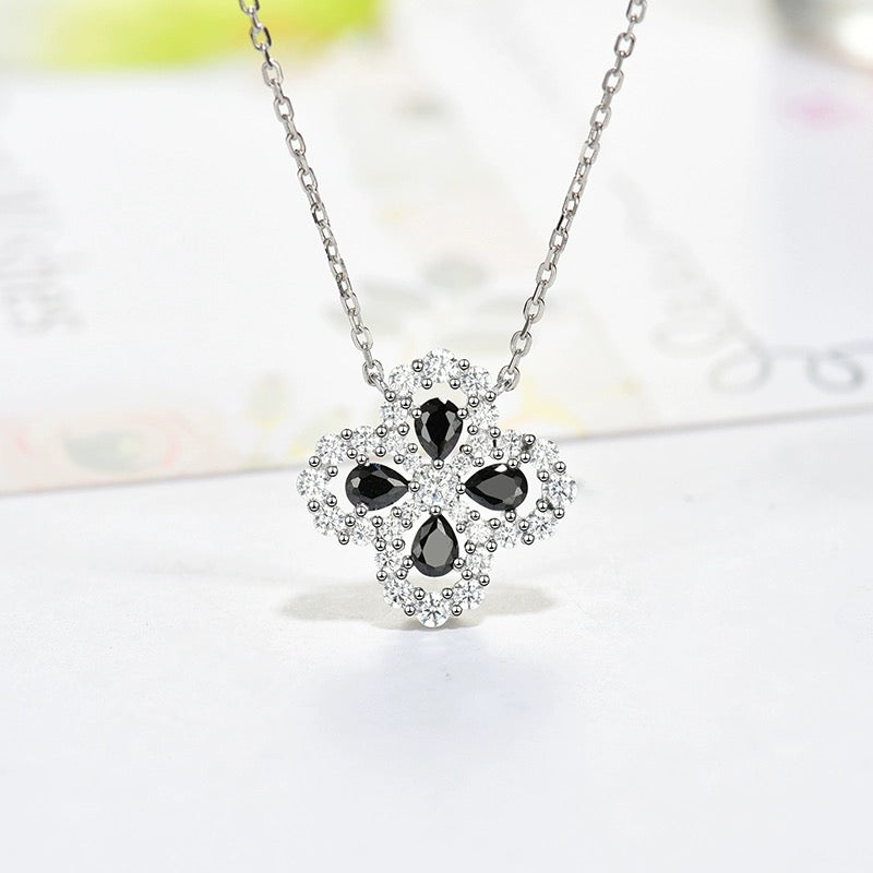 LUXEIFY LOOP NECKLACE FULL MOTIF DIAMOND 16MM MULTIPLE COLORS