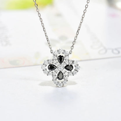 LUXEIFY LOOP NECKLACE FULL MOTIF DIAMOND 16MM MULTIPLE COLORS
