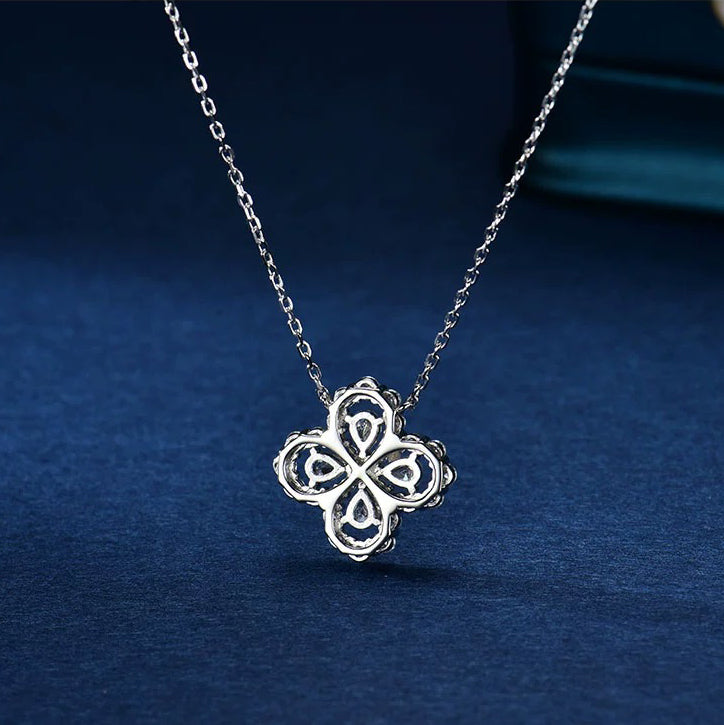 LUXEIFY LOOP NECKLACE FULL MOTIF DIAMOND 16MM MULTIPLE COLORS