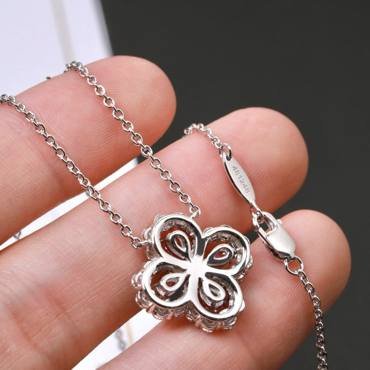 LUXEIFY LOOP NECKLACE FULL MOTIF DIAMOND 16MM MULTIPLE COLORS