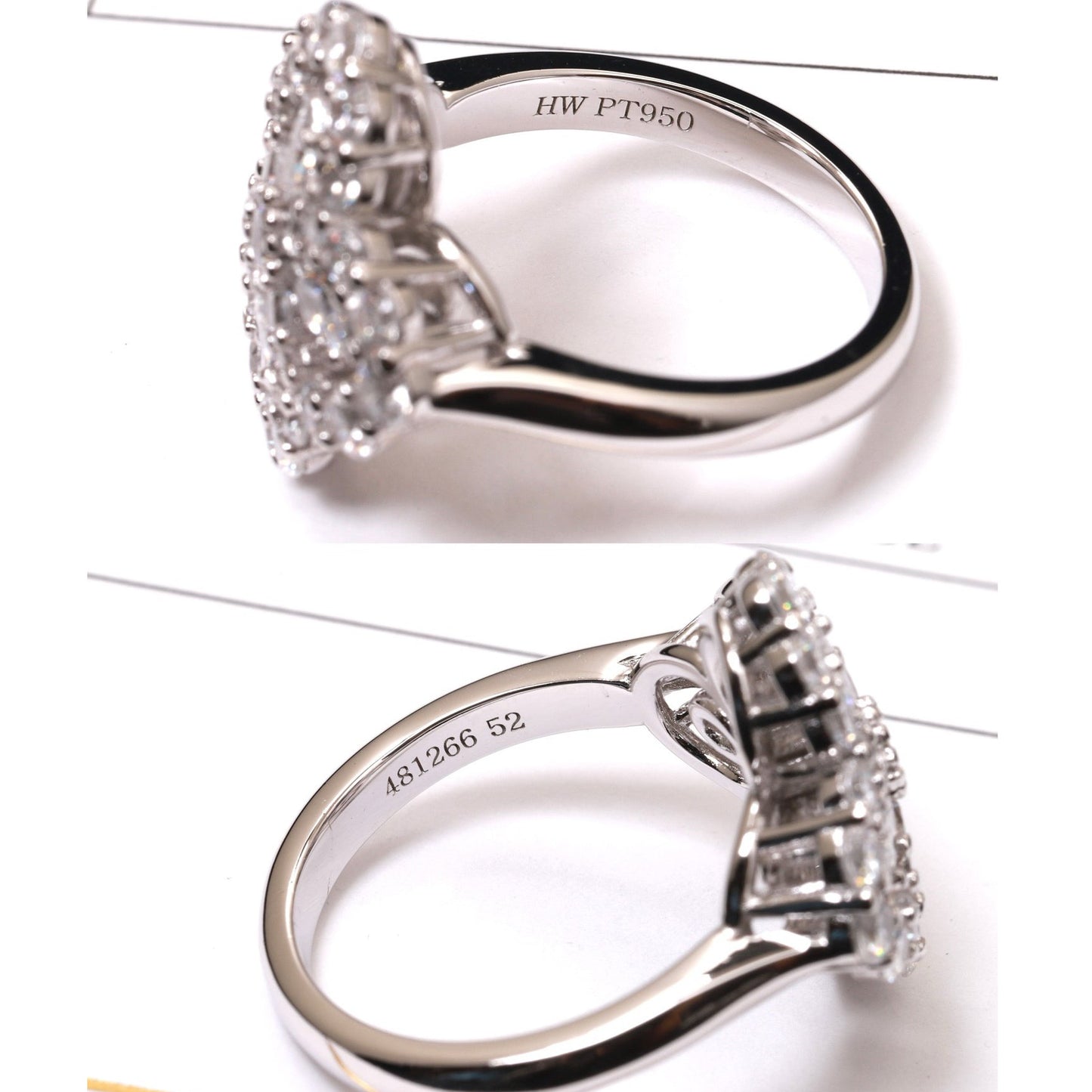 LUXEIFY LOOP RING FULL MOTIF DIAMOND 16MM SILVE
