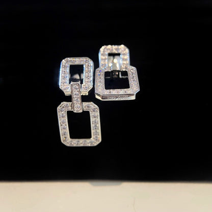 PENDIENTES MEDIANOS LUXEIFY LINKS CON DIAMANTE
