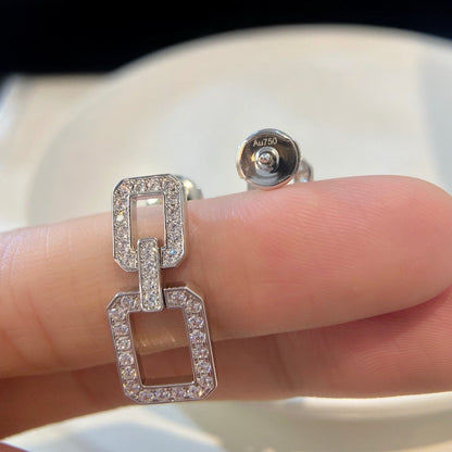 PENDIENTES MEDIANOS LUXEIFY LINKS CON DIAMANTE