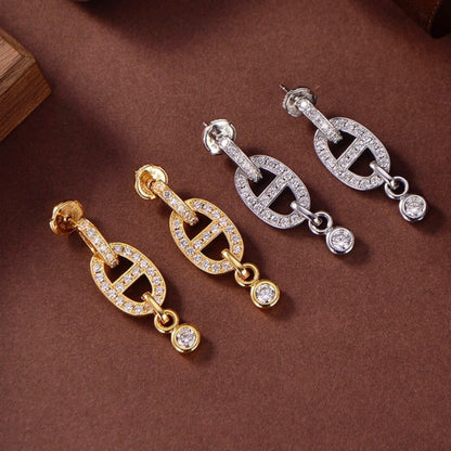 LUXEIFY HM CHAINE DIAMOND EARRINGS