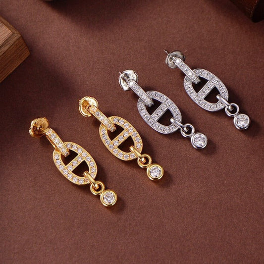 LUXEIFY HM CHAINE DIAMOND EARRINGS
