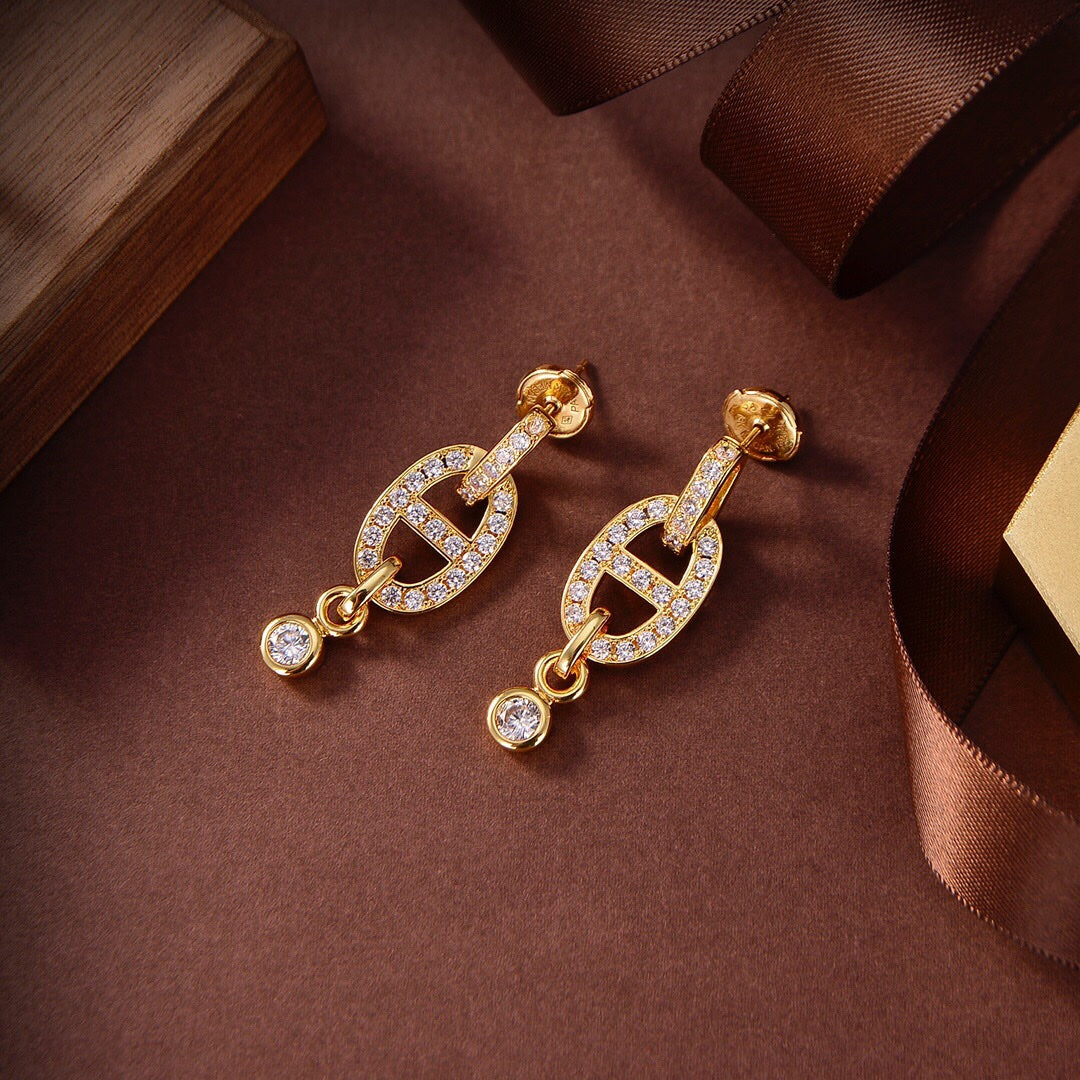LUXEIFY HM CHAINE DIAMOND EARRINGS