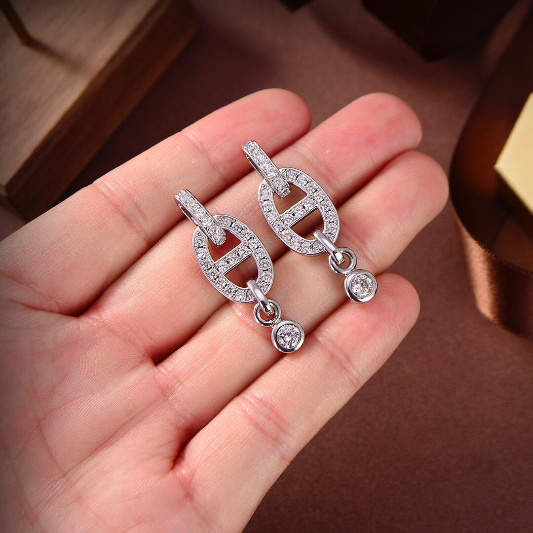 LUXEIFY HM CHAINE DIAMOND EARRINGS