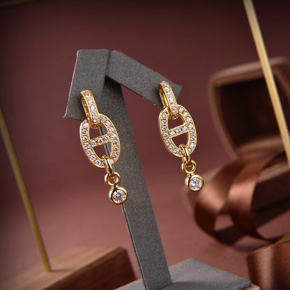 LUXEIFY HM CHAINE DIAMOND EARRINGS