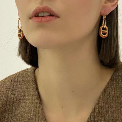 LUXEIFY HM O'MAILLON GOLD EARRINGS