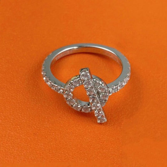 LUXEIFY ECHAPPEE RING SILVER DIAMOND